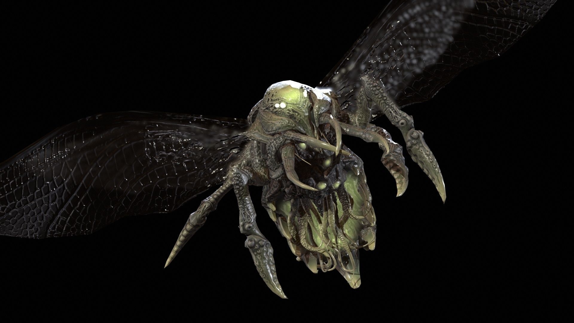 FlyingBug4 A1 Low-poly 3D model_20