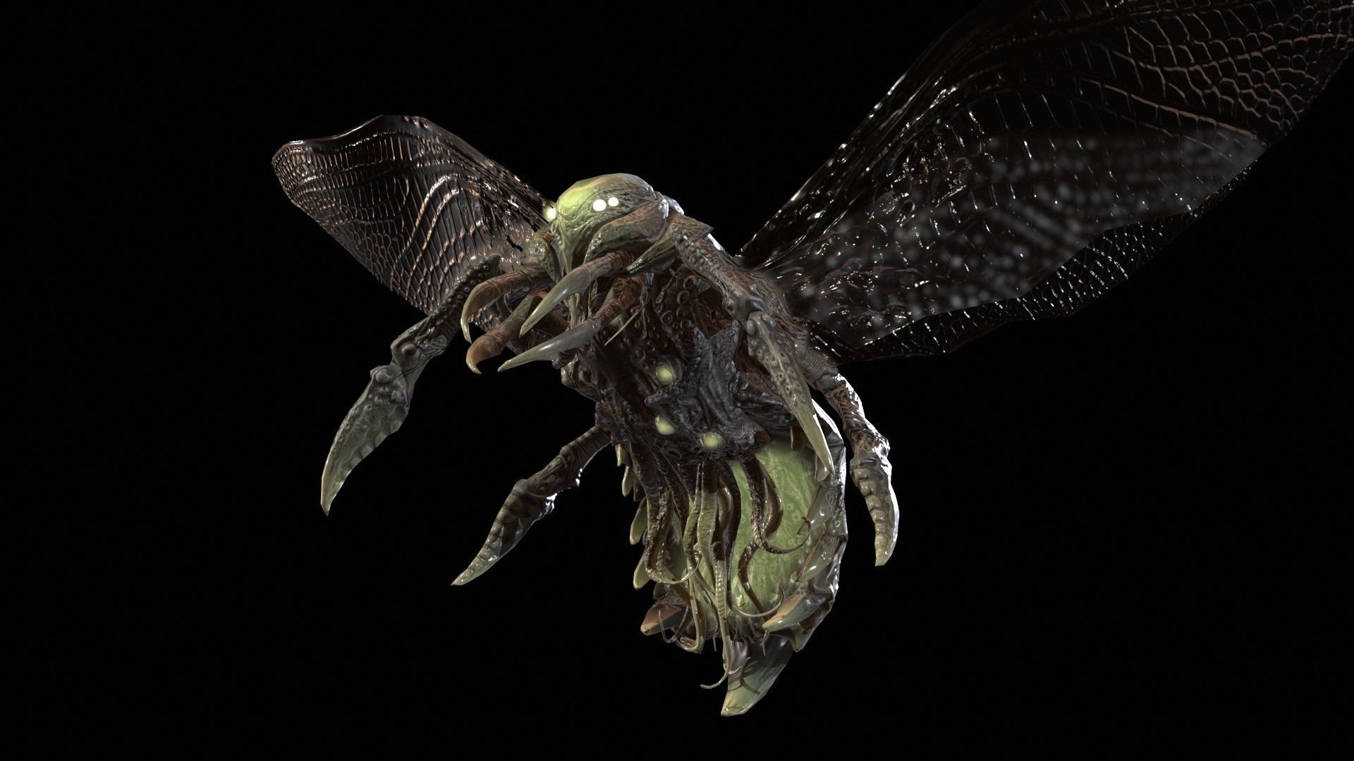 FlyingBug4 A1 Low-poly 3D model_19