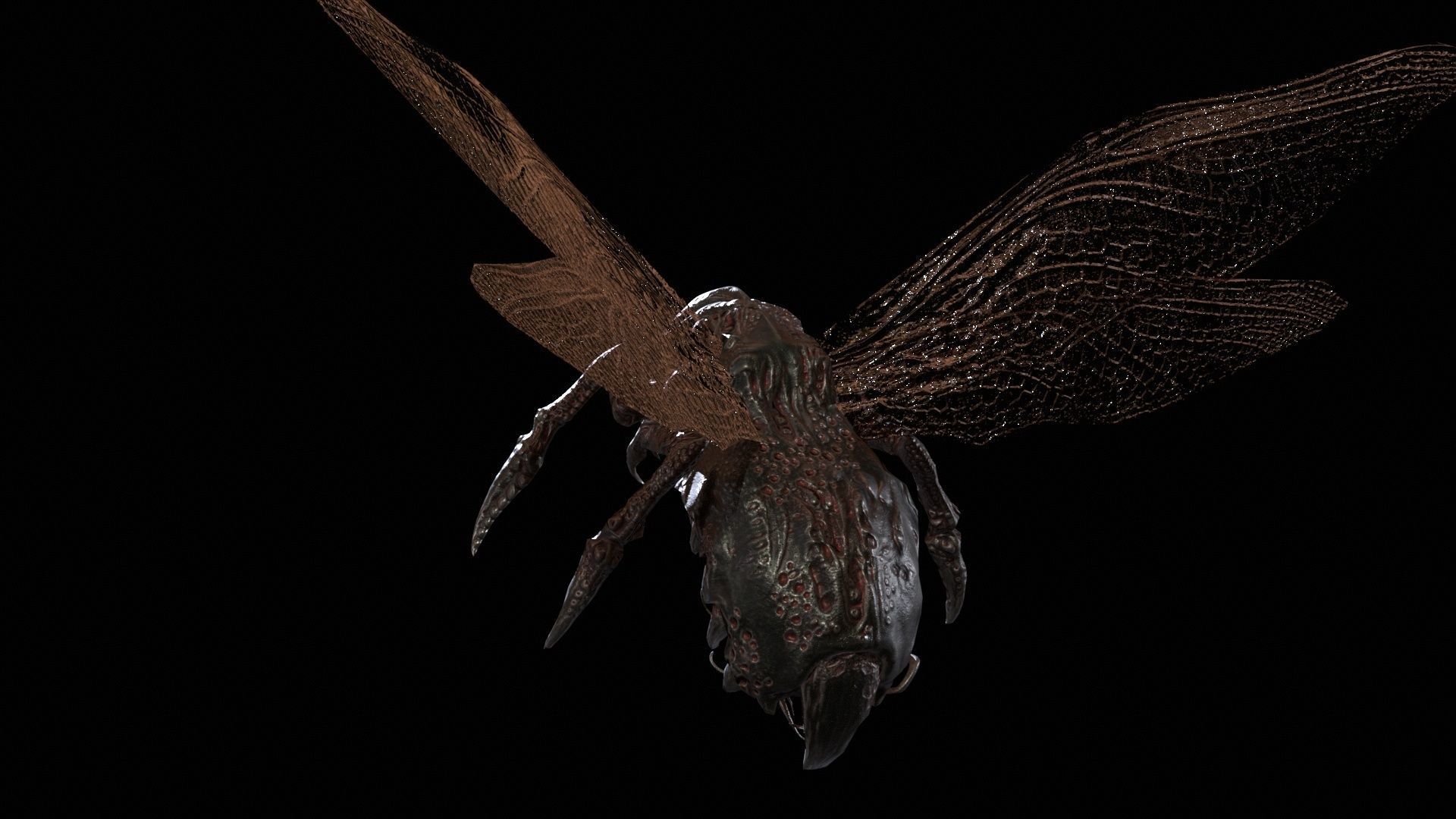 FlyingBug4 A1 Low-poly 3D model_15