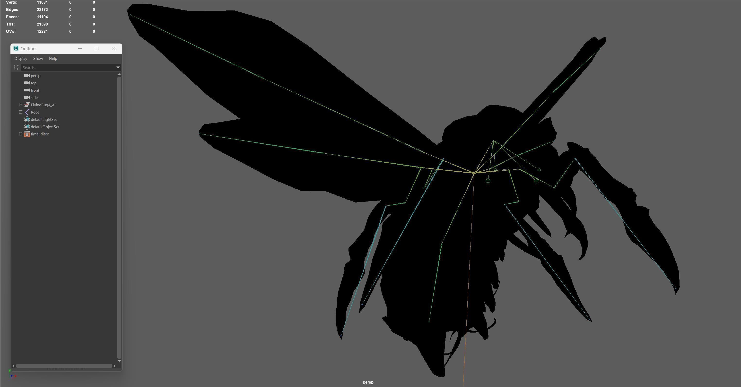 FlyingBug4 A1 Low-poly 3D model_26