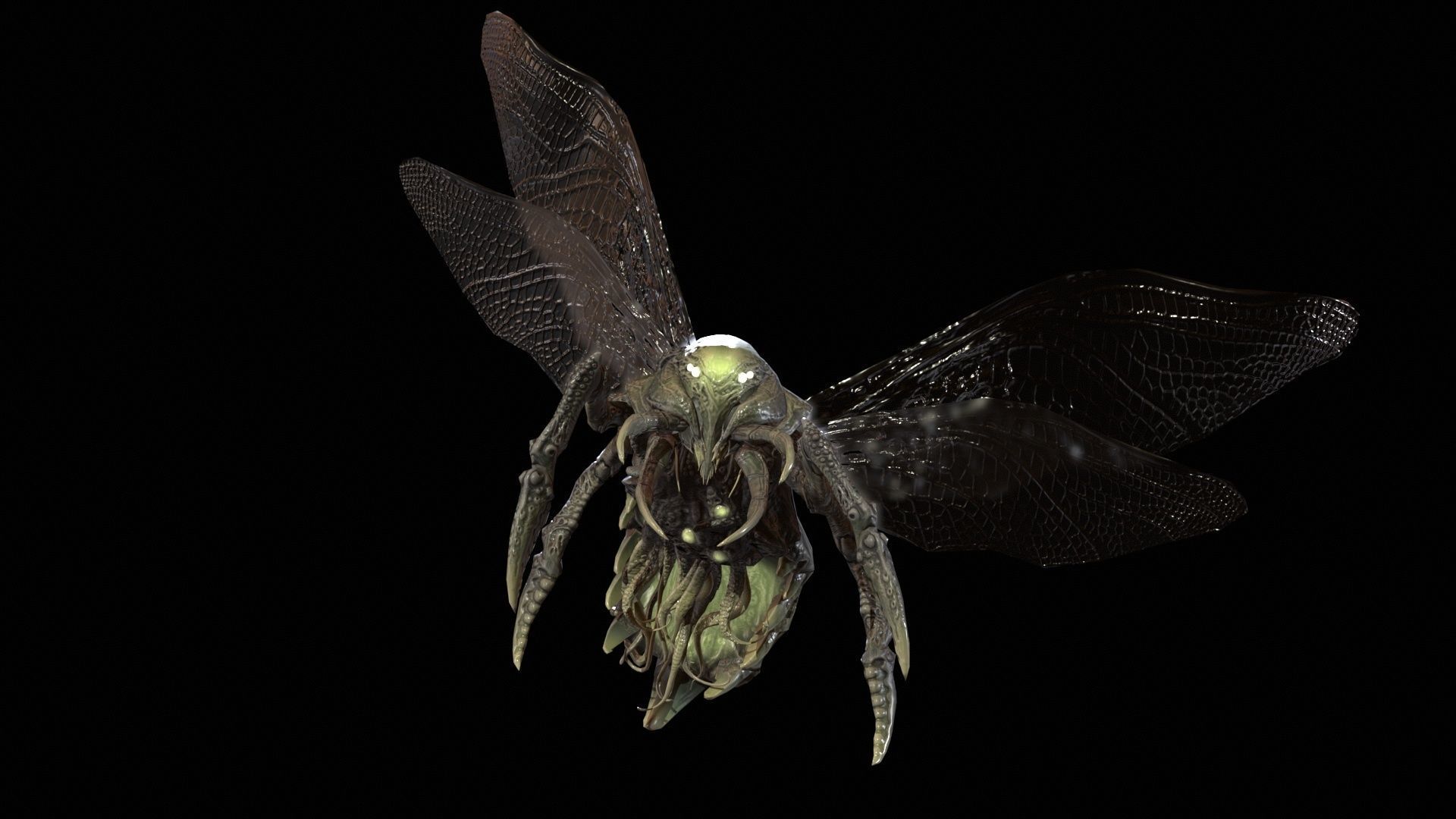 FlyingBug4 A1 Low-poly 3D model_16