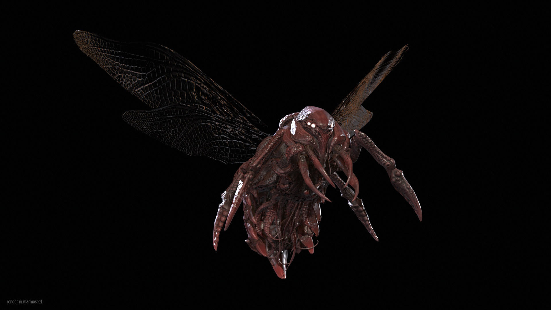 FlyingBug4 A1 Low-poly 3D model_5