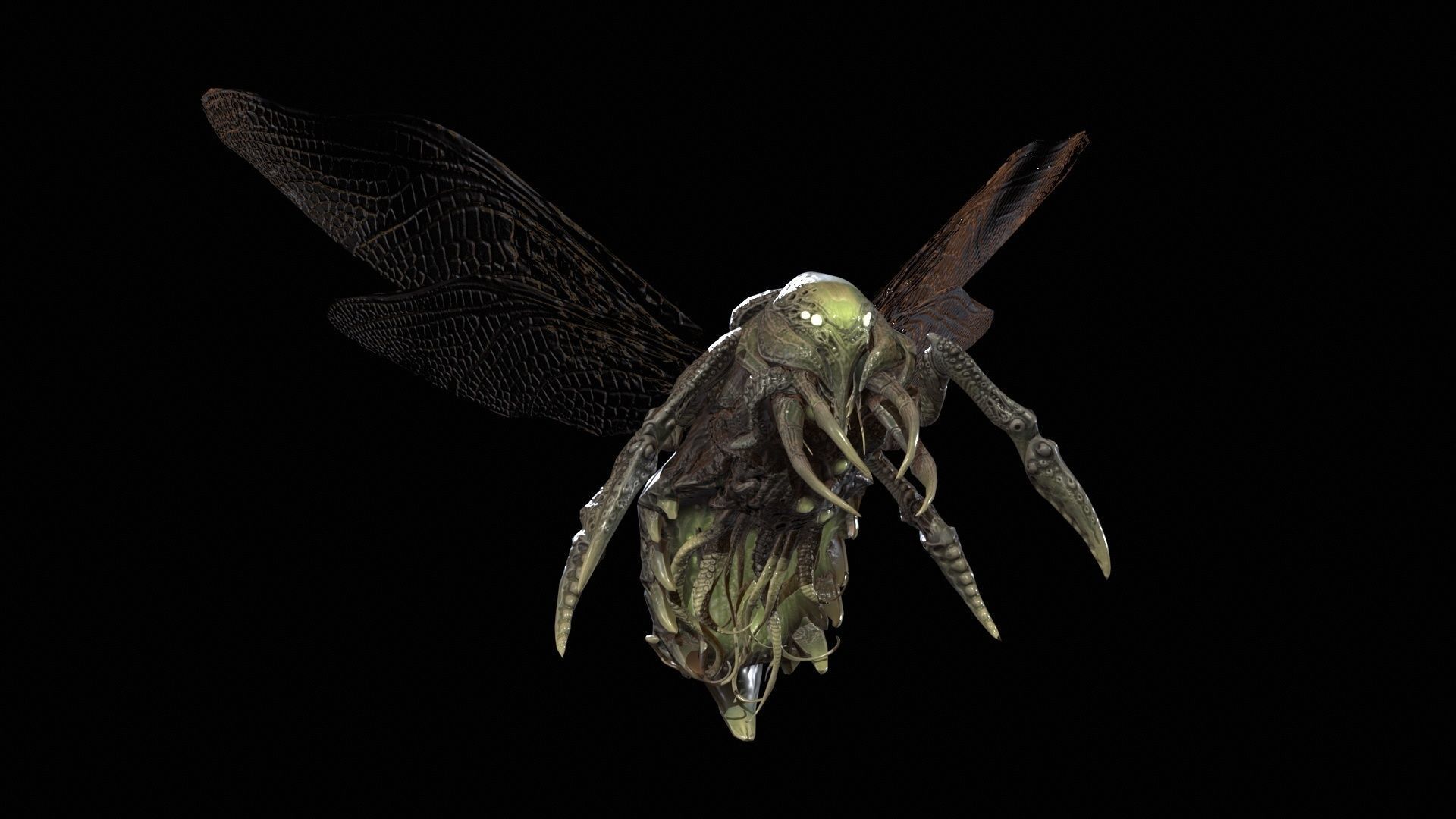 FlyingBug4 A1 Low-poly 3D model_12