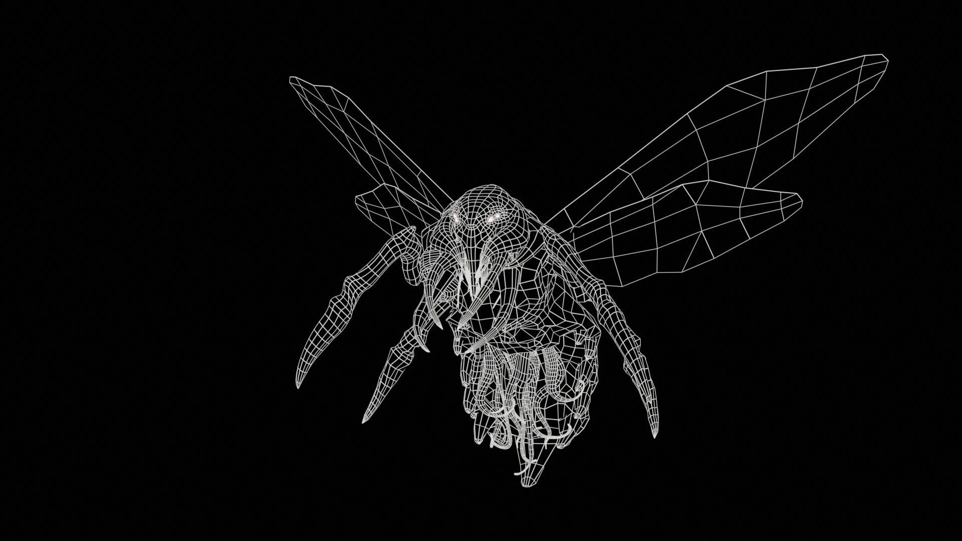 FlyingBug4 A1 Low-poly 3D model_11