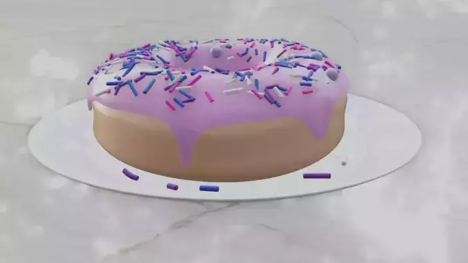 DONUT HIGH POLY 3D MODEL 