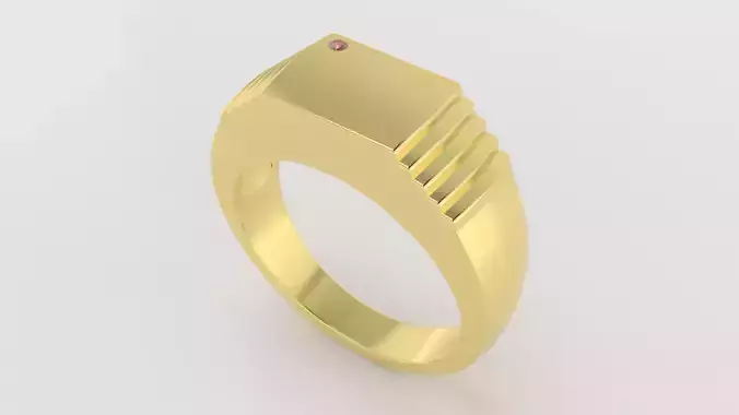 Retro gent ring 3D print model