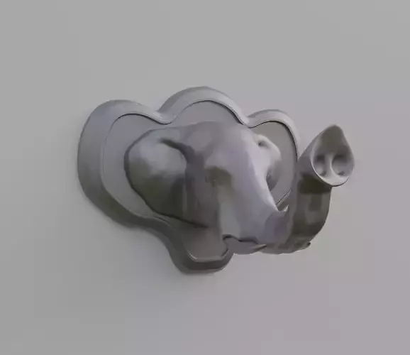 Elephant Head Wall Plaque