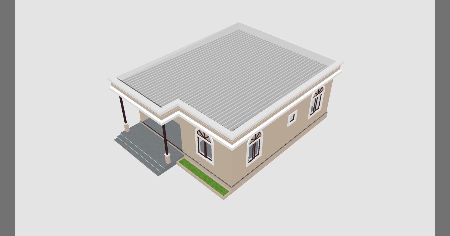 Low cost Budget-Friendly Simple 1 BHK Pre-Fab Home Solution 3D model_7