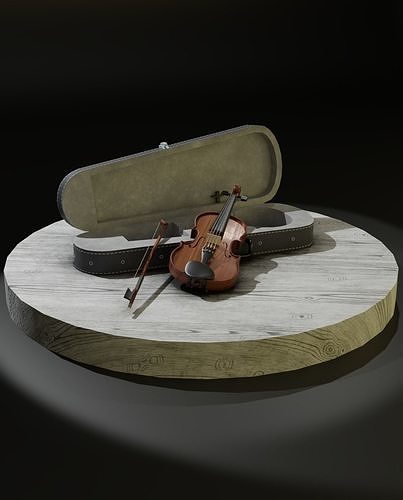 Violin Low-poly 3D model