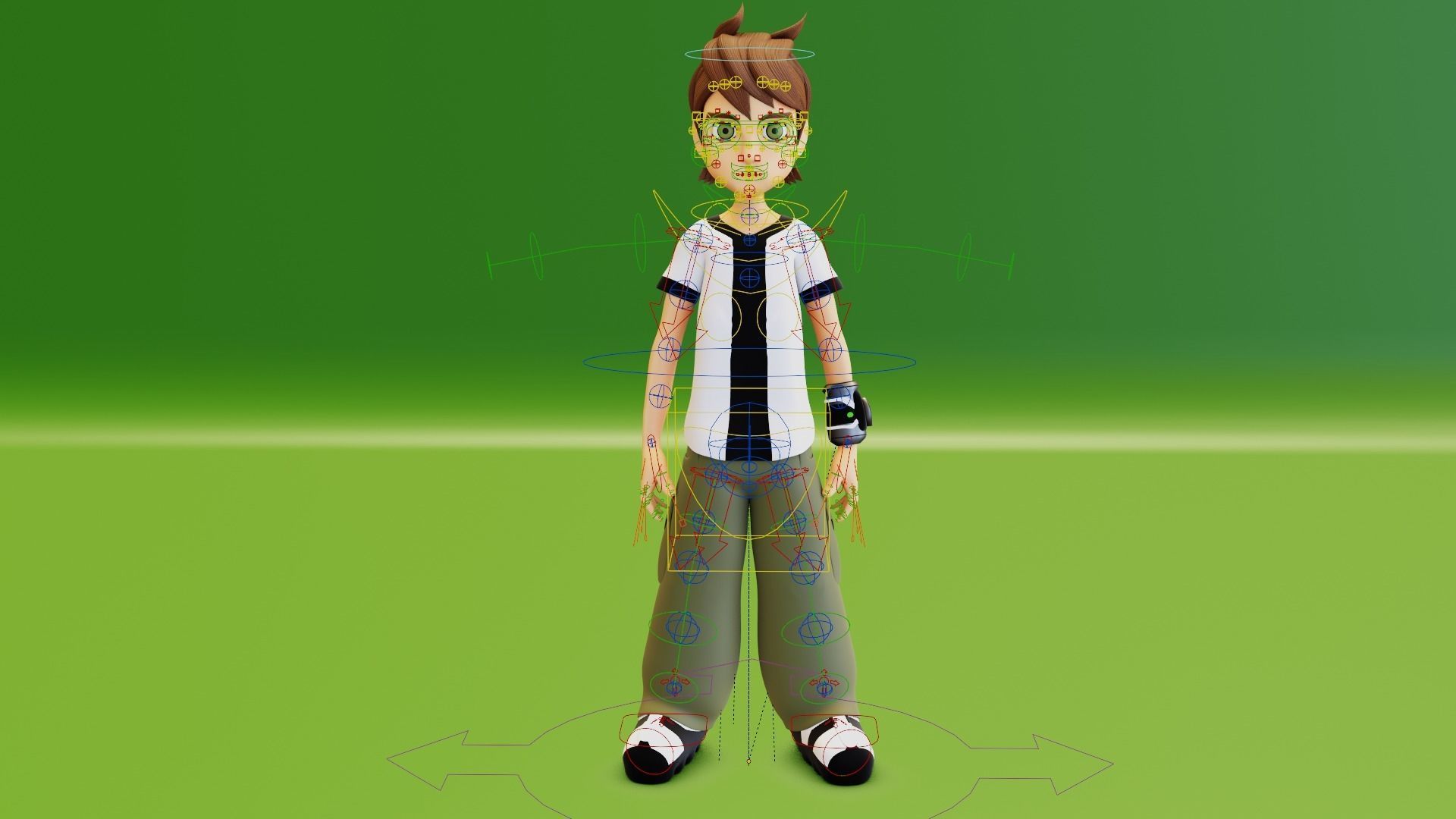 A group of characters - Ben 10 - Rex - Adrian Low-poly 3D model_4