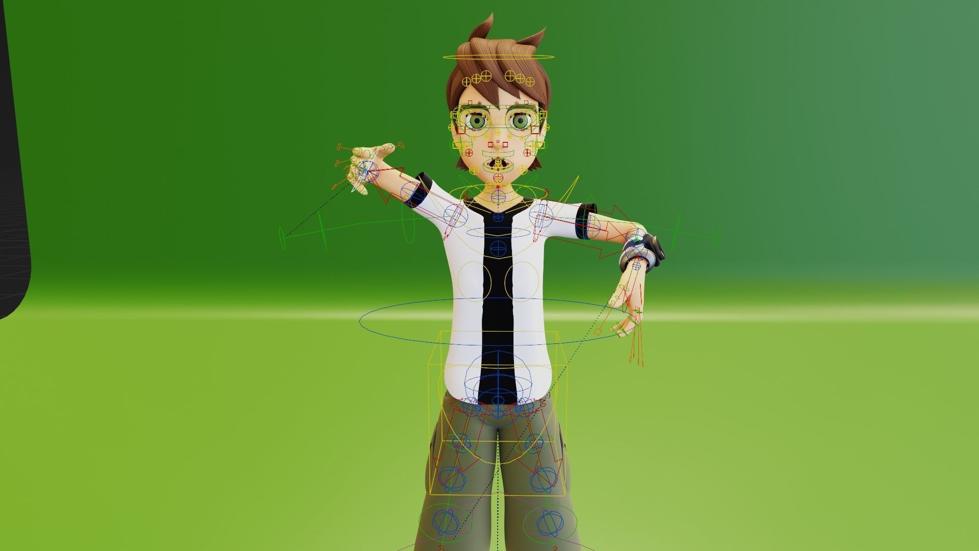 A group of characters - Ben 10 - Rex - Adrian Low-poly 3D model_6