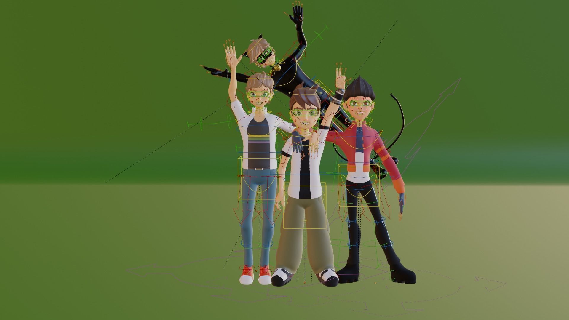 A group of characters - Ben 10 - Rex - Adrian Low-poly 3D model_12