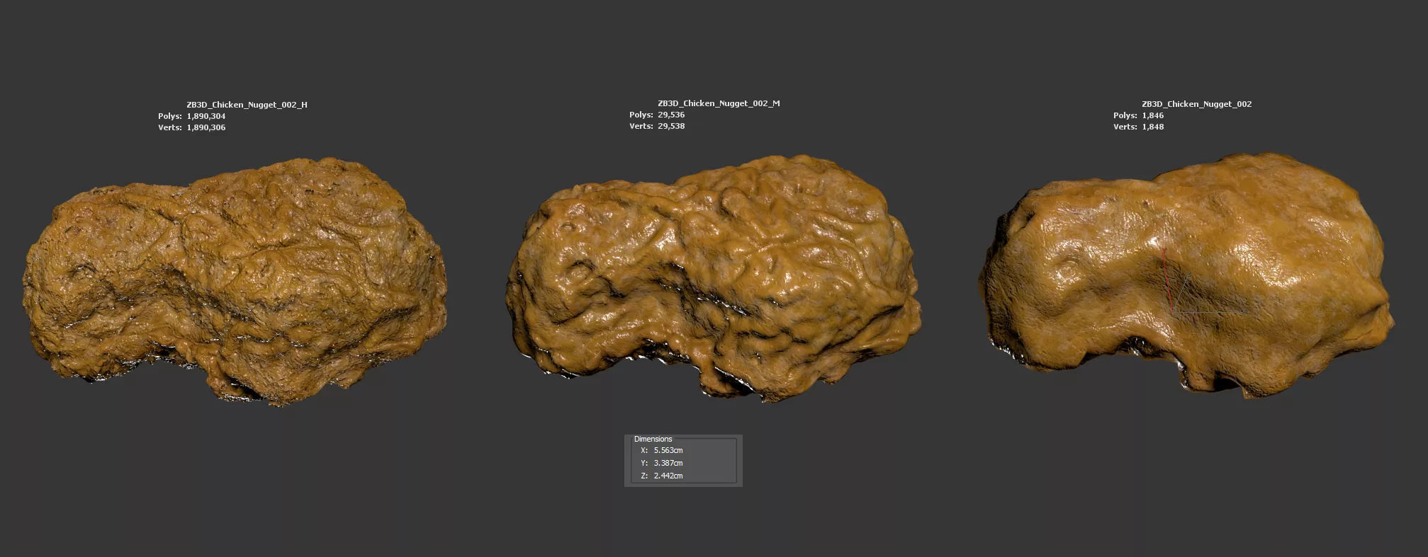 Chicken Nugget 3D model_5