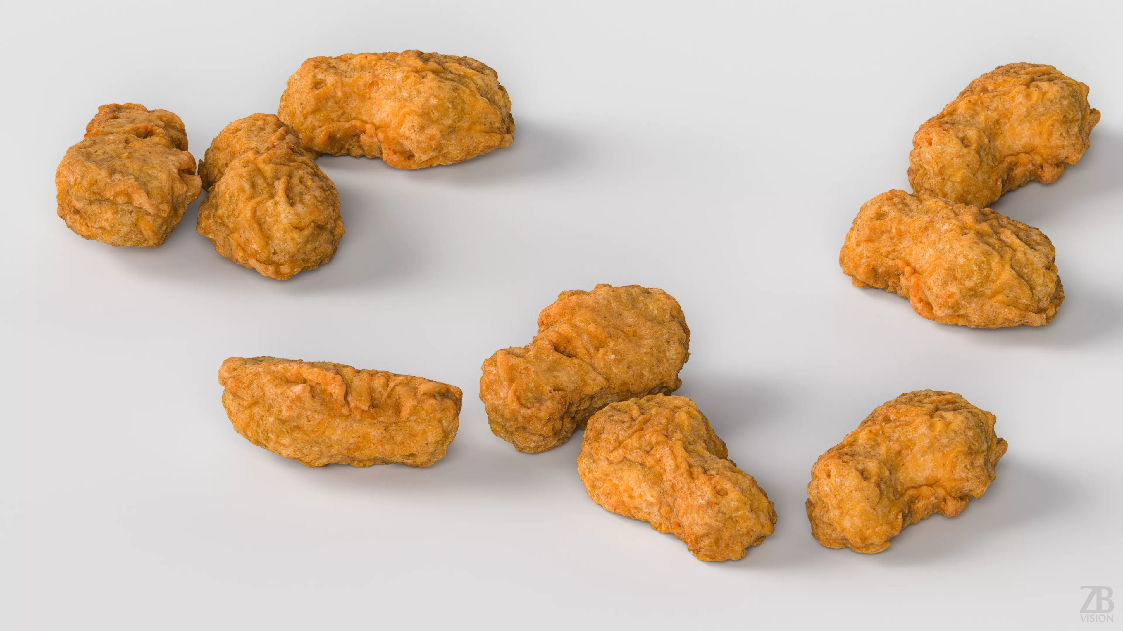 Chicken Nugget 3D model_2