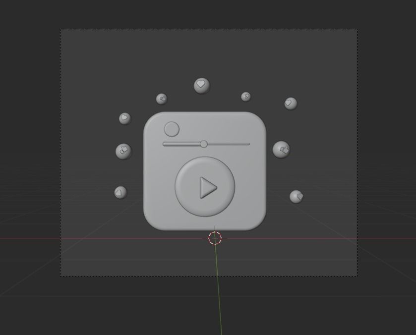 Social Media 3d Illustration  Icon Pack 3D model_24