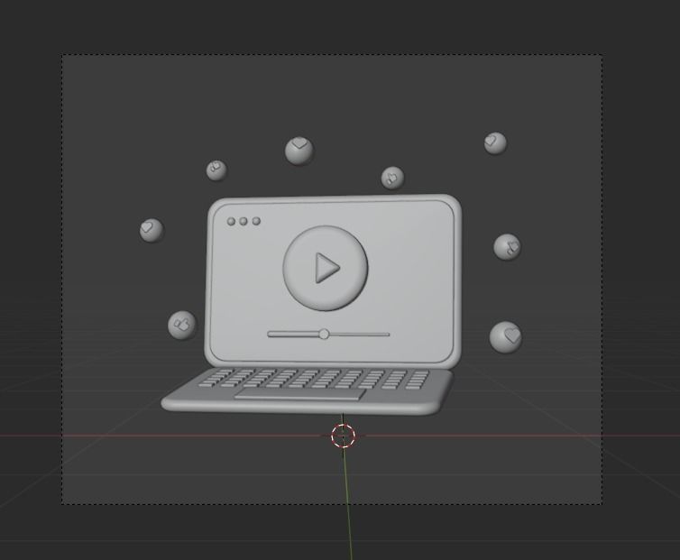 Social Media 3d Illustration  Icon Pack 3D model_11