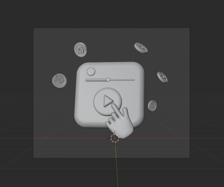 Social Media 3d Illustration  Icon Pack 3D model_13