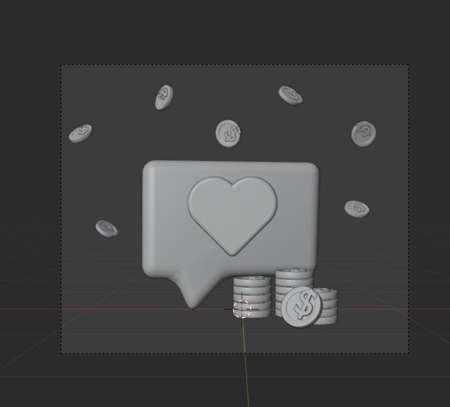 Social Media 3d Illustration  Icon Pack 3D model_21