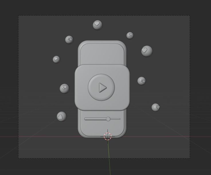 Social Media 3d Illustration  Icon Pack 3D model_31