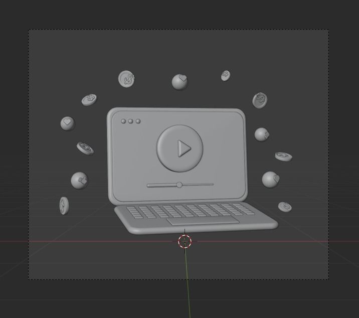 Social Media 3d Illustration  Icon Pack 3D model_6