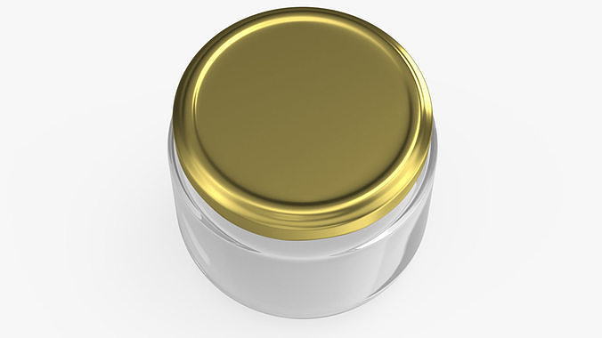 Glass Small Jar Empty 3D model 7