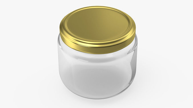 Glass Small Jar Empty 3D model 5