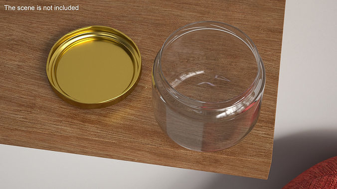 Glass Small Jar Empty 3D model 2