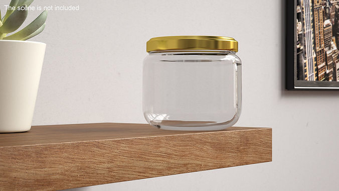 Glass Small Jar Empty 3D model