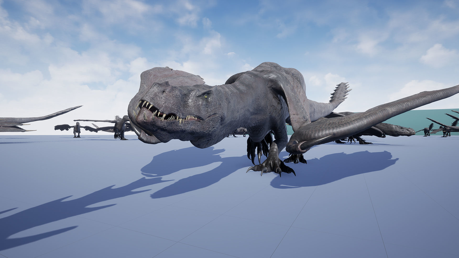Dinosaur  Iron Fire Dragon - Unreal Engine Project Low-poly 3D model_13