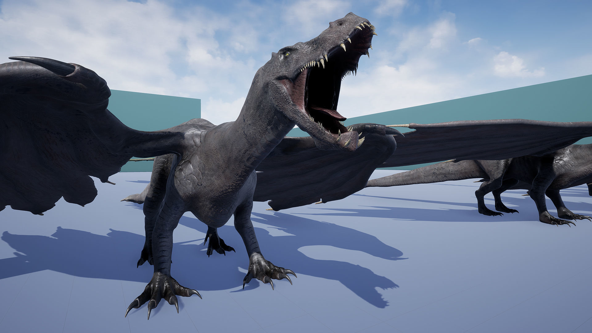 Dinosaur  Iron Fire Dragon - Unreal Engine Project Low-poly 3D model_7