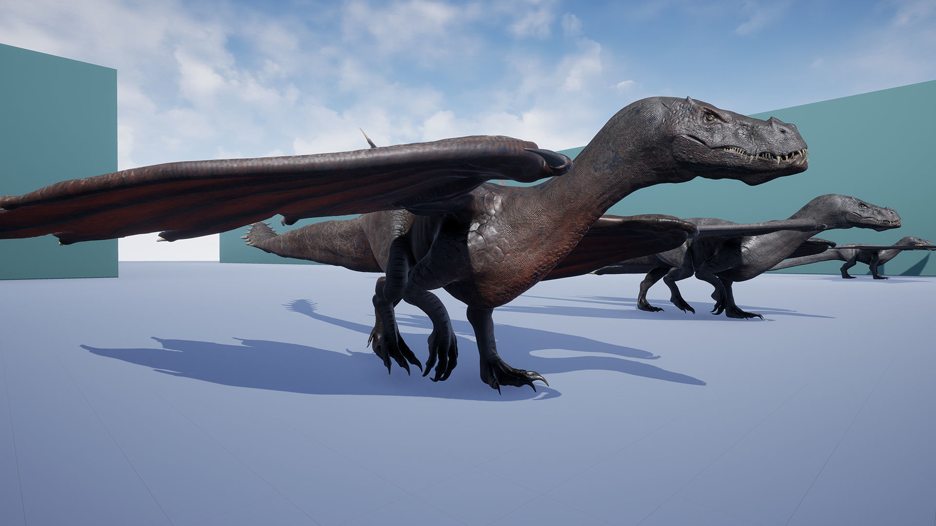 Dinosaur  Iron Fire Dragon - Unreal Engine Project Low-poly 3D model_12