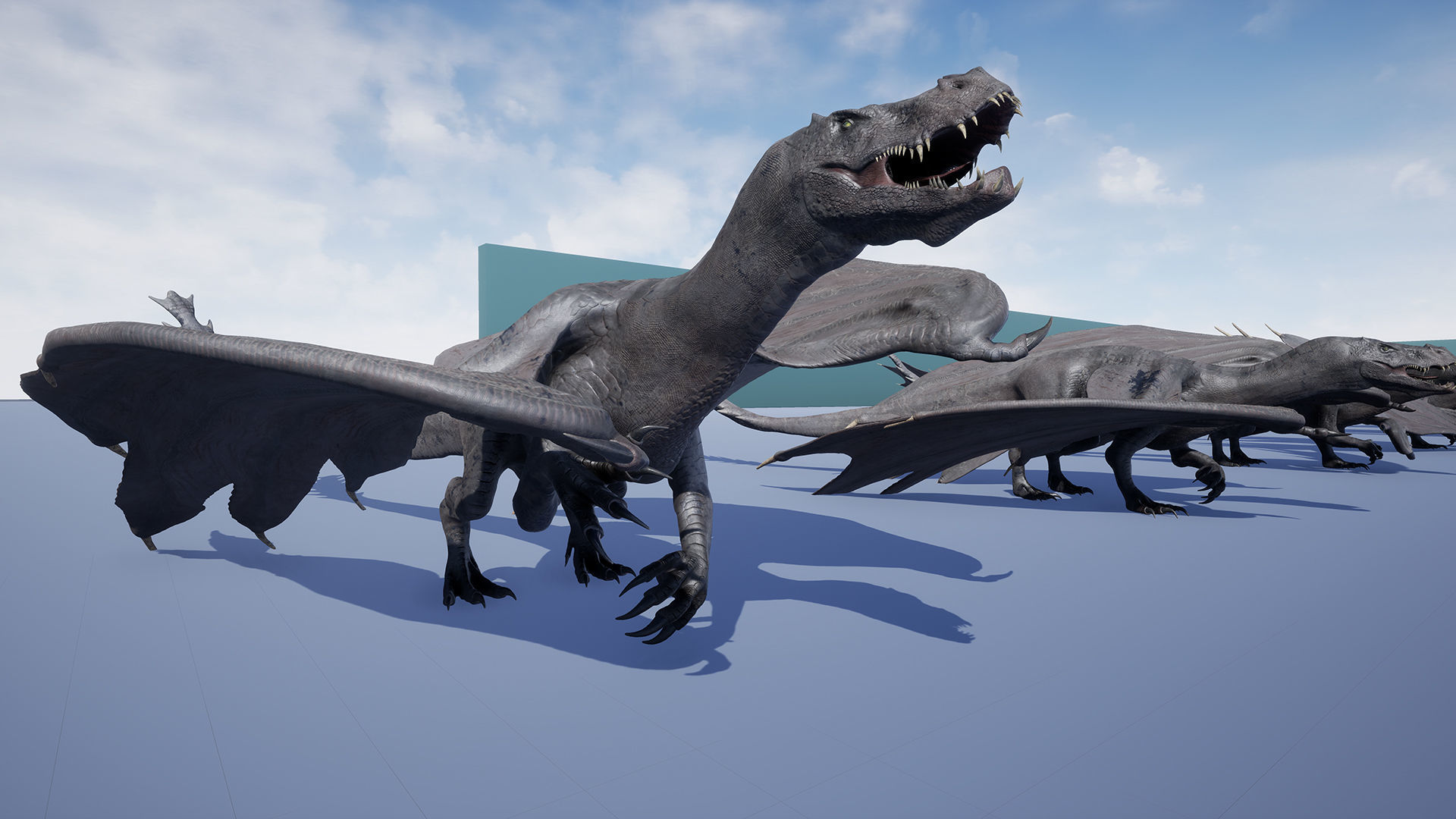 Dinosaur  Iron Fire Dragon - Unreal Engine Project Low-poly 3D model_8