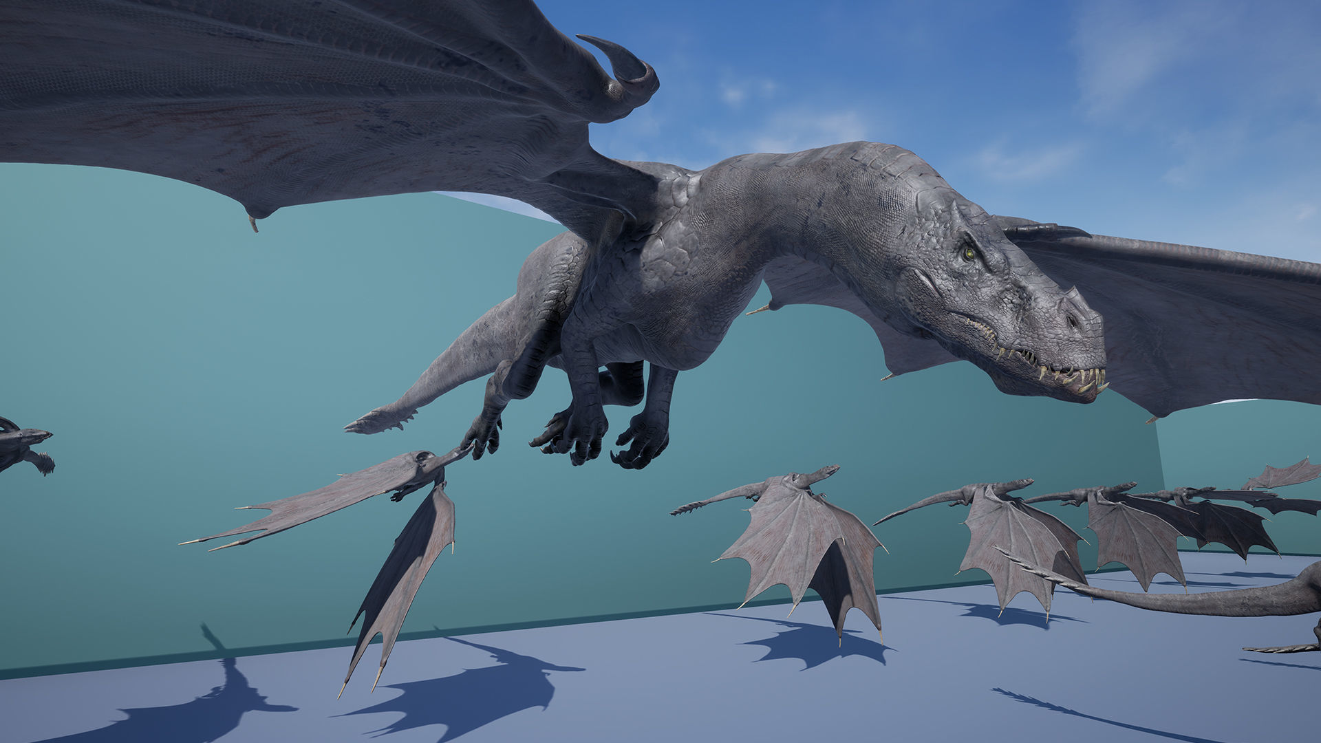 Dinosaur  Iron Fire Dragon - Unreal Engine Project Low-poly 3D model_19