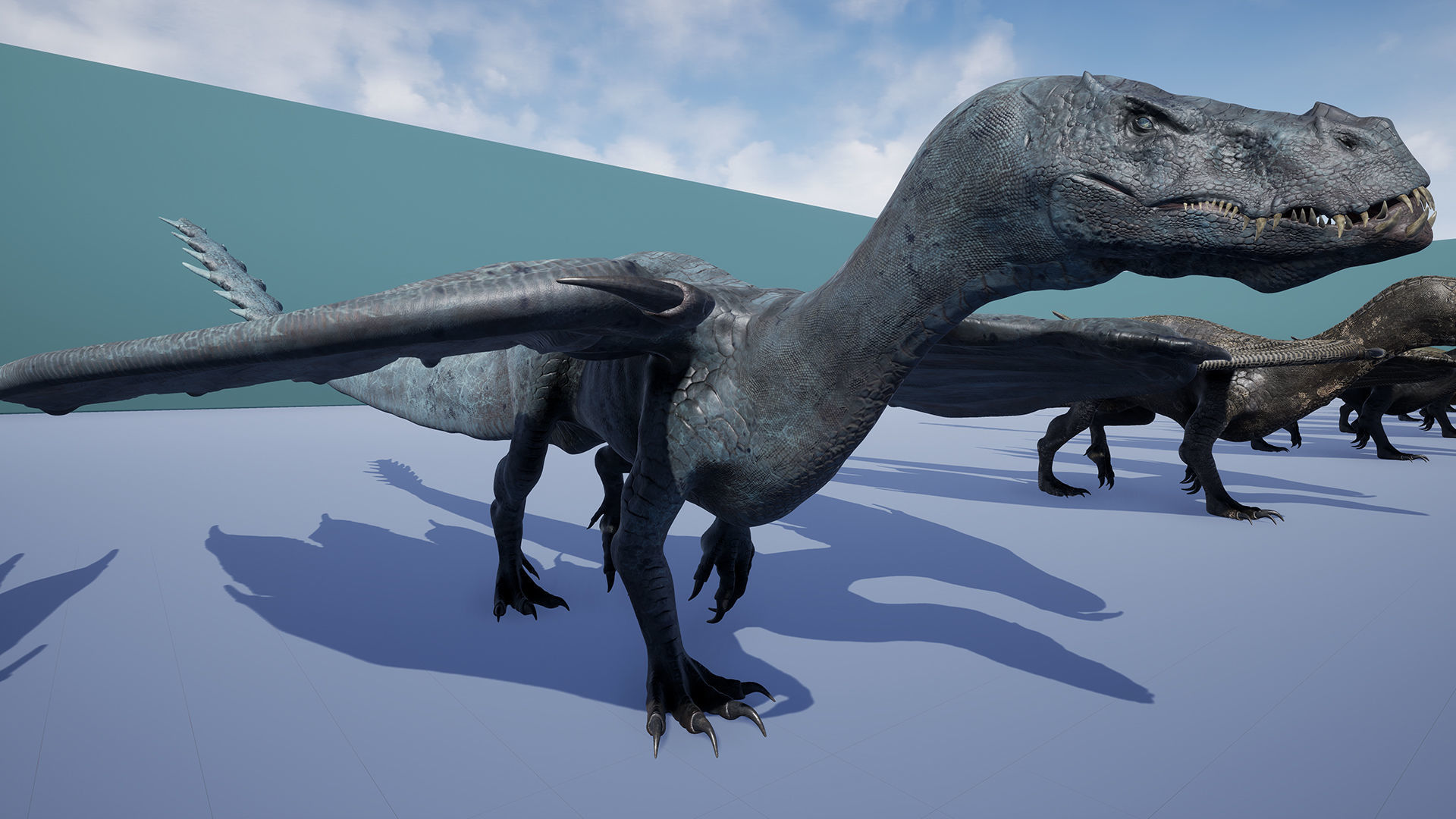 Dinosaur  Iron Fire Dragon - Unreal Engine Project Low-poly 3D model_10