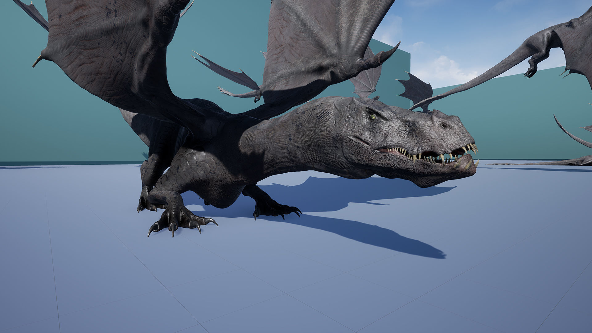 Dinosaur  Iron Fire Dragon - Unreal Engine Project Low-poly 3D model_18