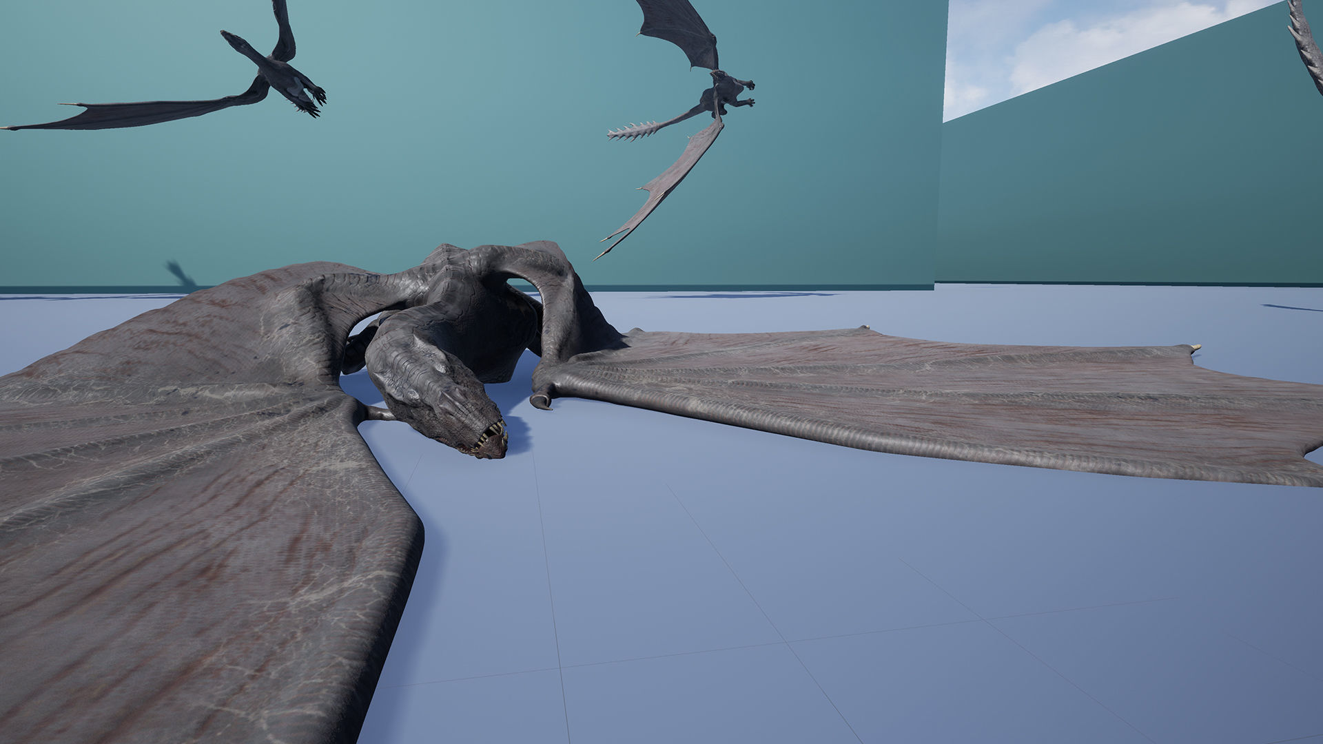 Dinosaur  Iron Fire Dragon - Unreal Engine Project Low-poly 3D model_16