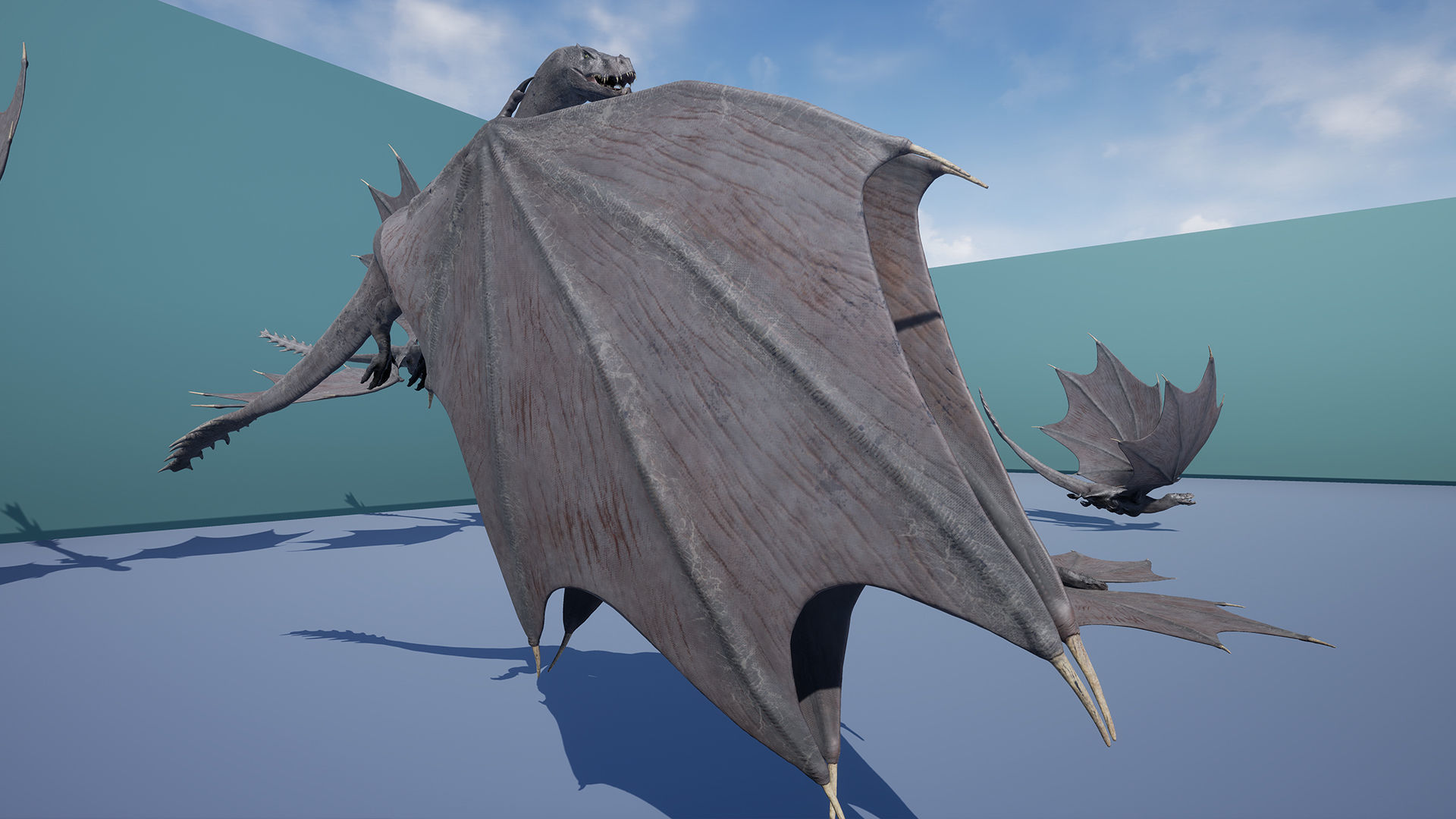 Dinosaur  Iron Fire Dragon - Unreal Engine Project Low-poly 3D model_17