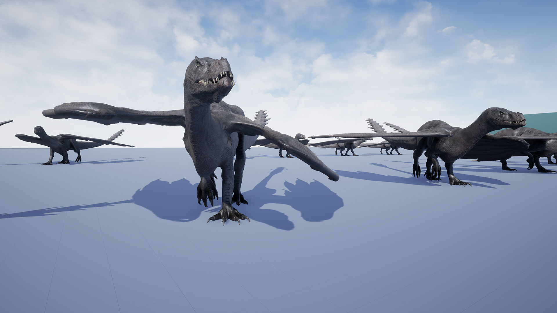 Dinosaur  Iron Fire Dragon - Unreal Engine Project Low-poly 3D model_14