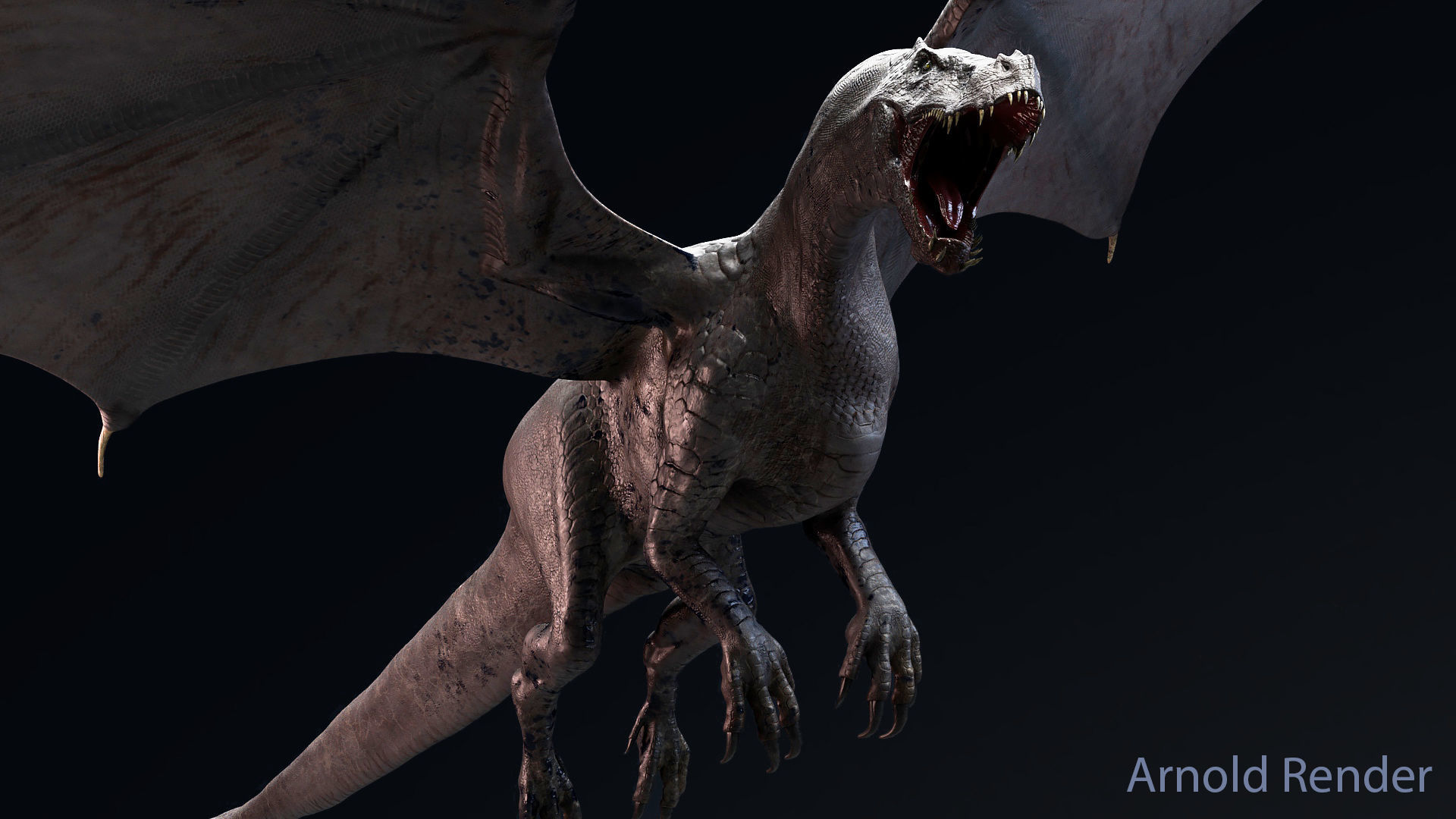 Dinosaur  Iron Fire Dragon - Unreal Engine Project Low-poly 3D model_5