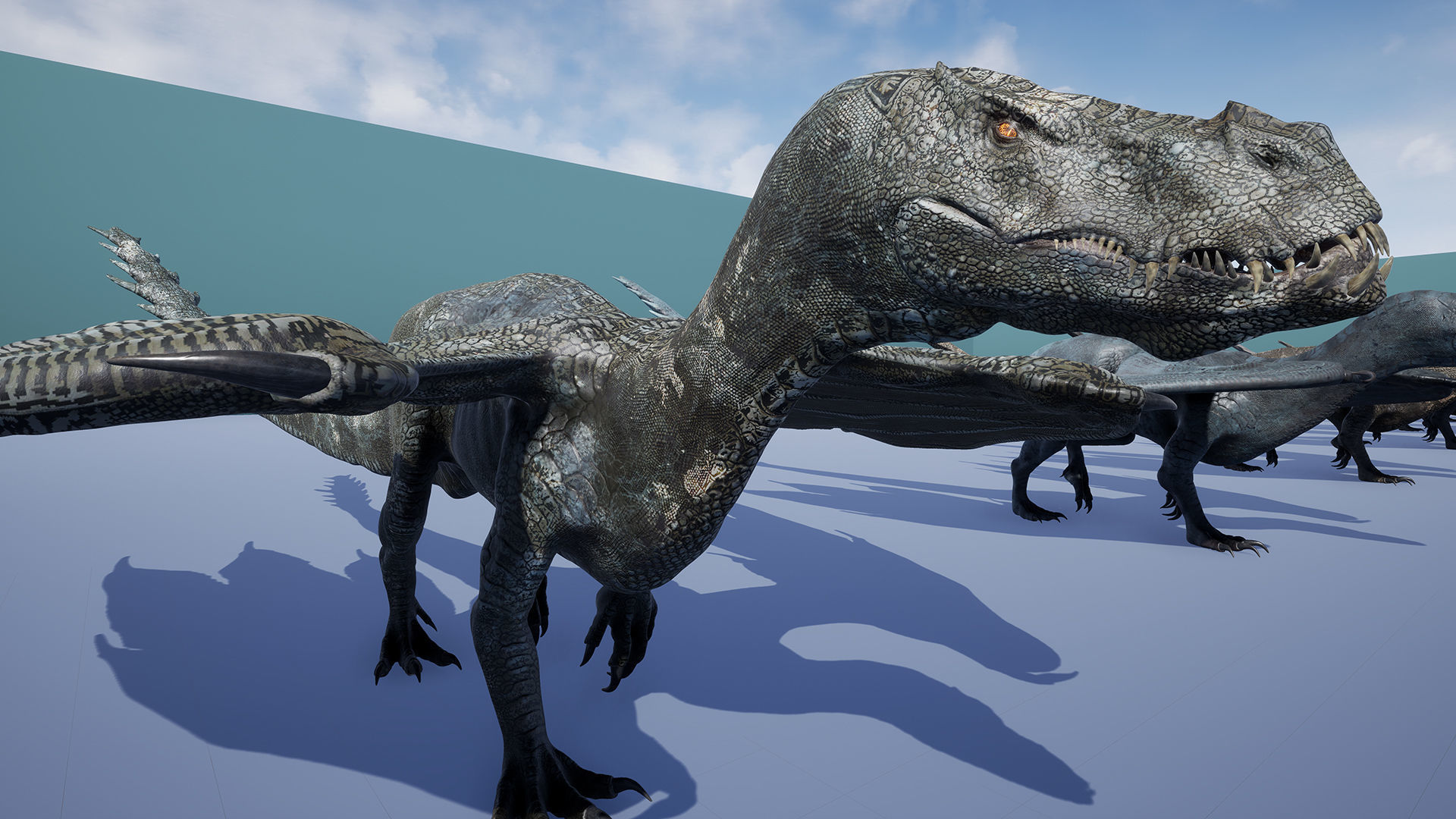 Dinosaur  Iron Fire Dragon - Unreal Engine Project Low-poly 3D model_9