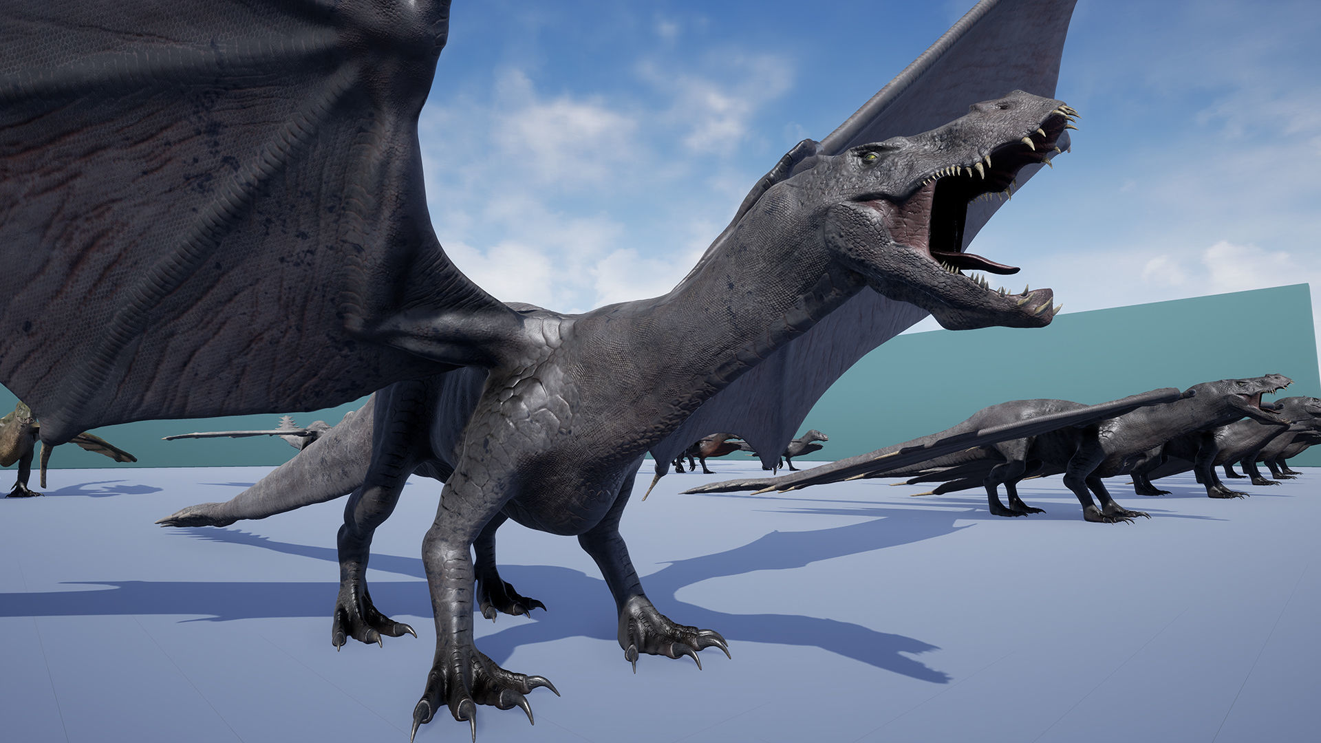 Dinosaur  Iron Fire Dragon - Unreal Engine Project Low-poly 3D model_6