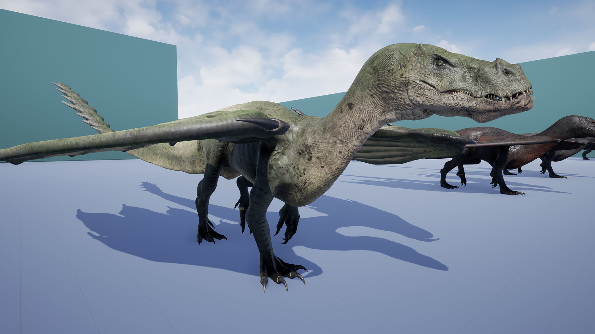 Dinosaur  Iron Fire Dragon - Unreal Engine Project Low-poly 3D model_11