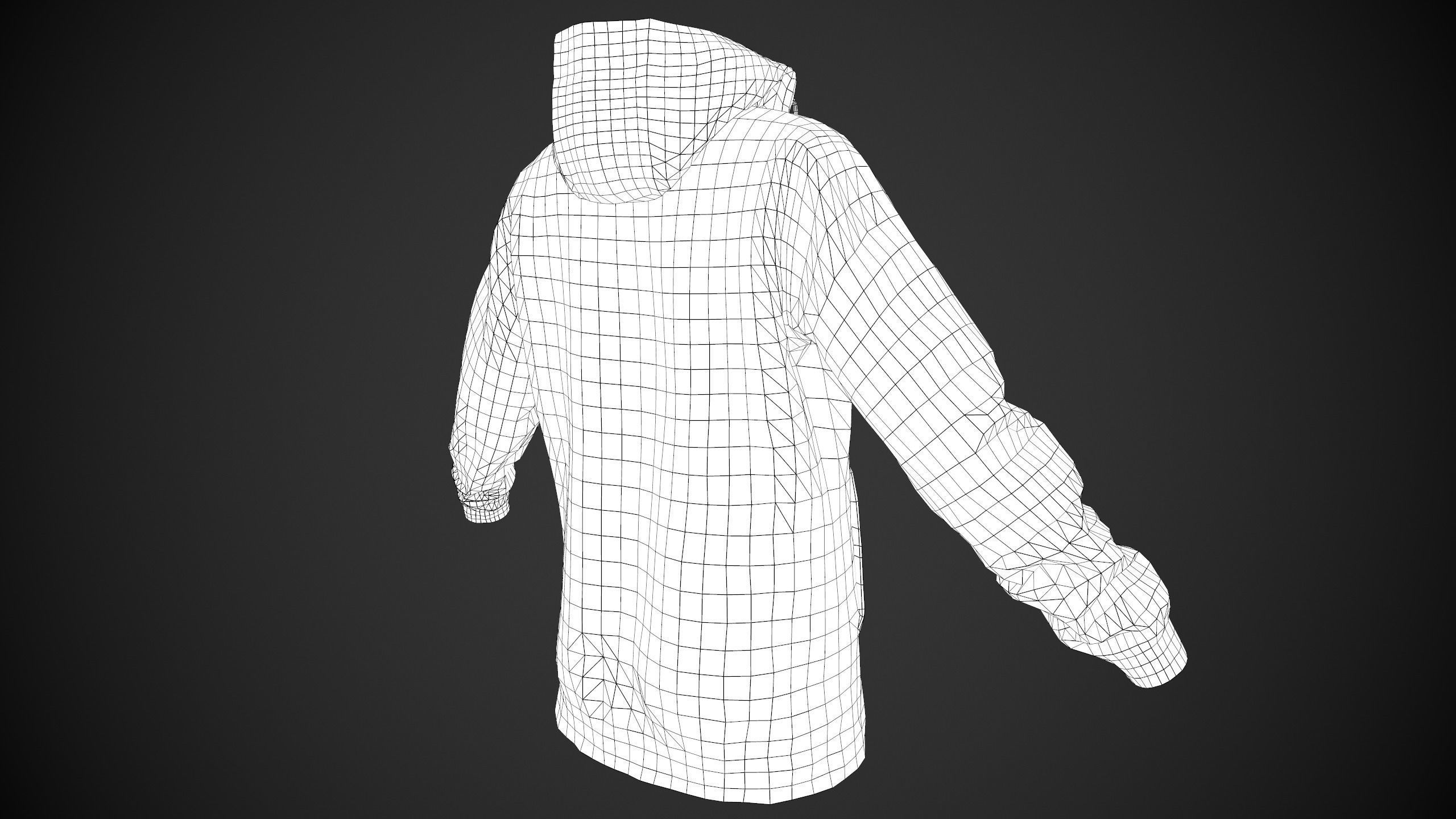 Brown Snowboard Hoodie Style 2 Low-poly 3D model_12