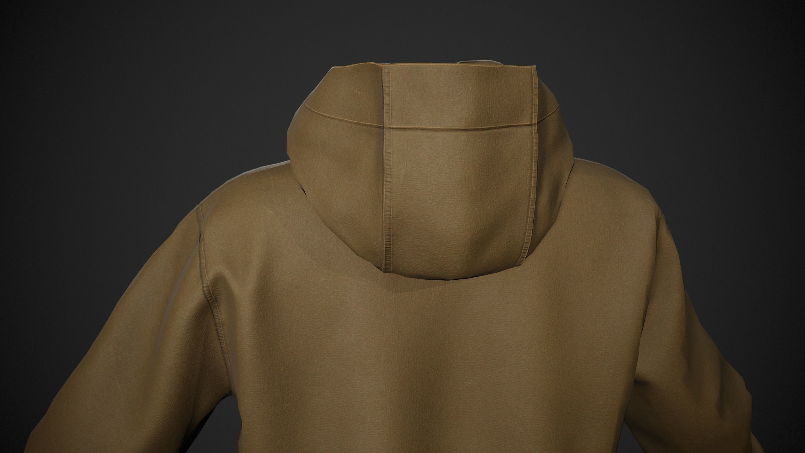 Brown Snowboard Hoodie Style 2 Low-poly 3D model_7