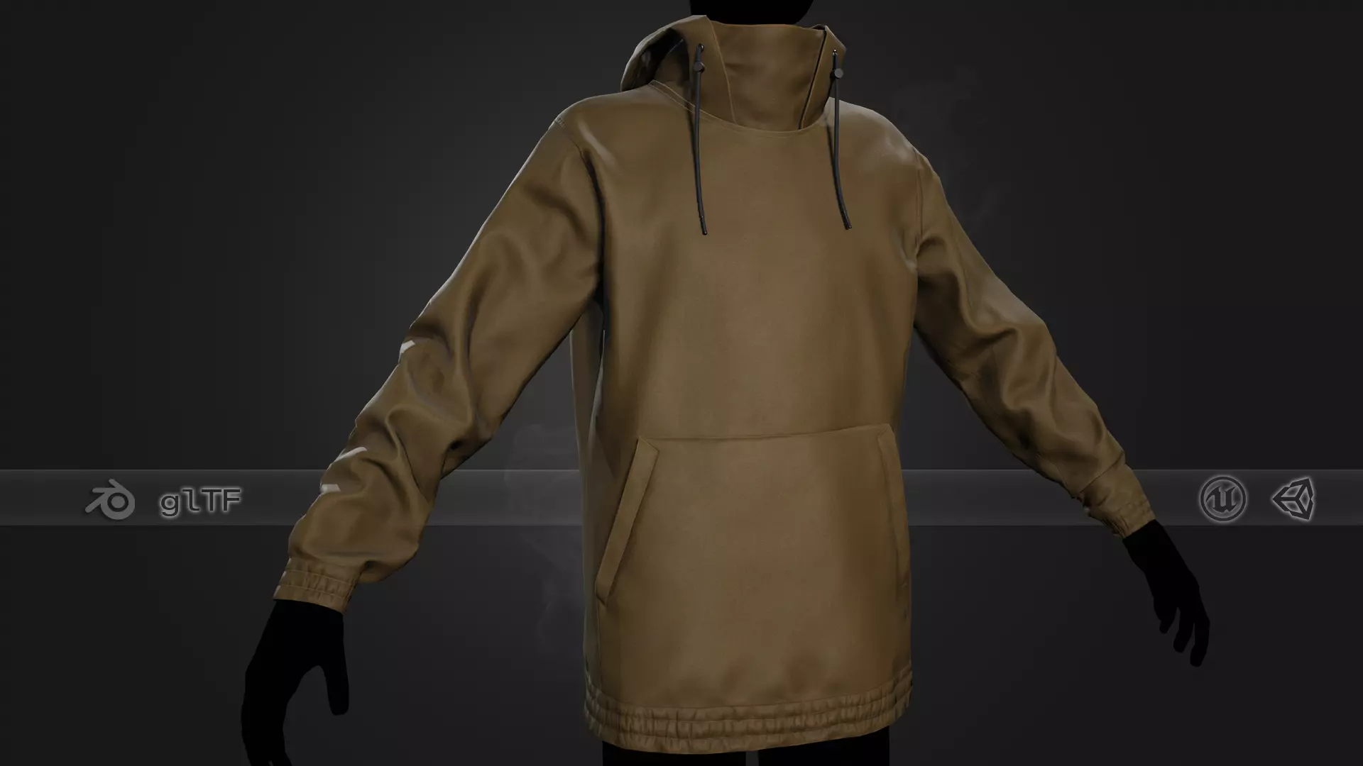 Brown Snowboard Hoodie Style 2 Low-poly 3D model_0