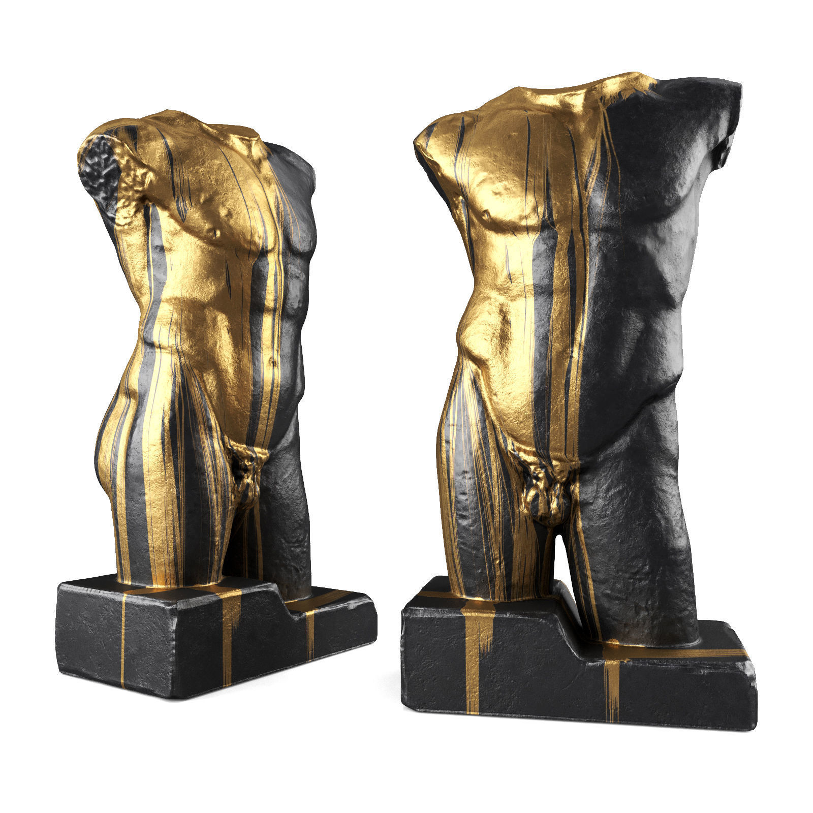 Diadumenos bleeding torso Low-poly 3D model_1