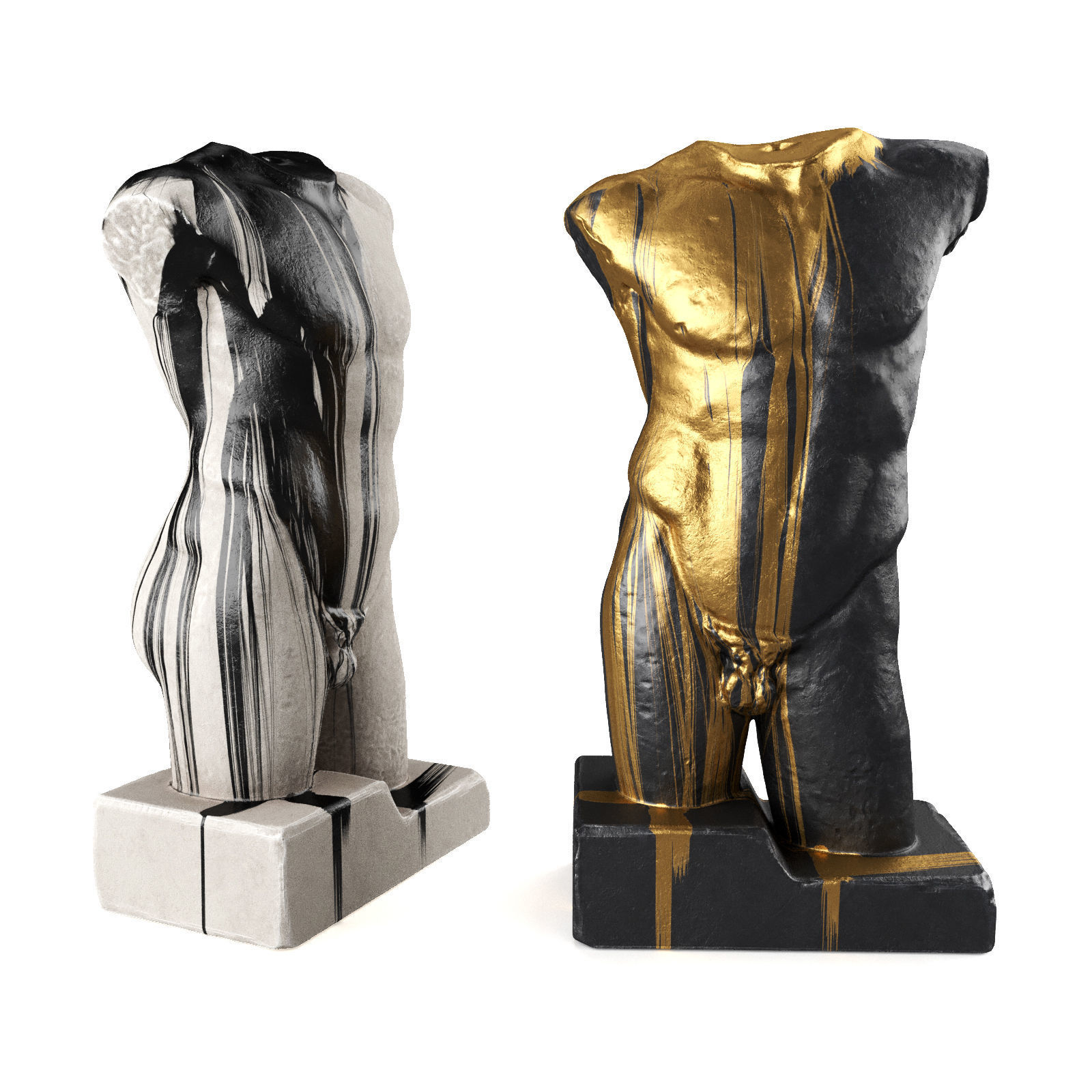 Diadumenos bleeding torso Low-poly 3D model_3