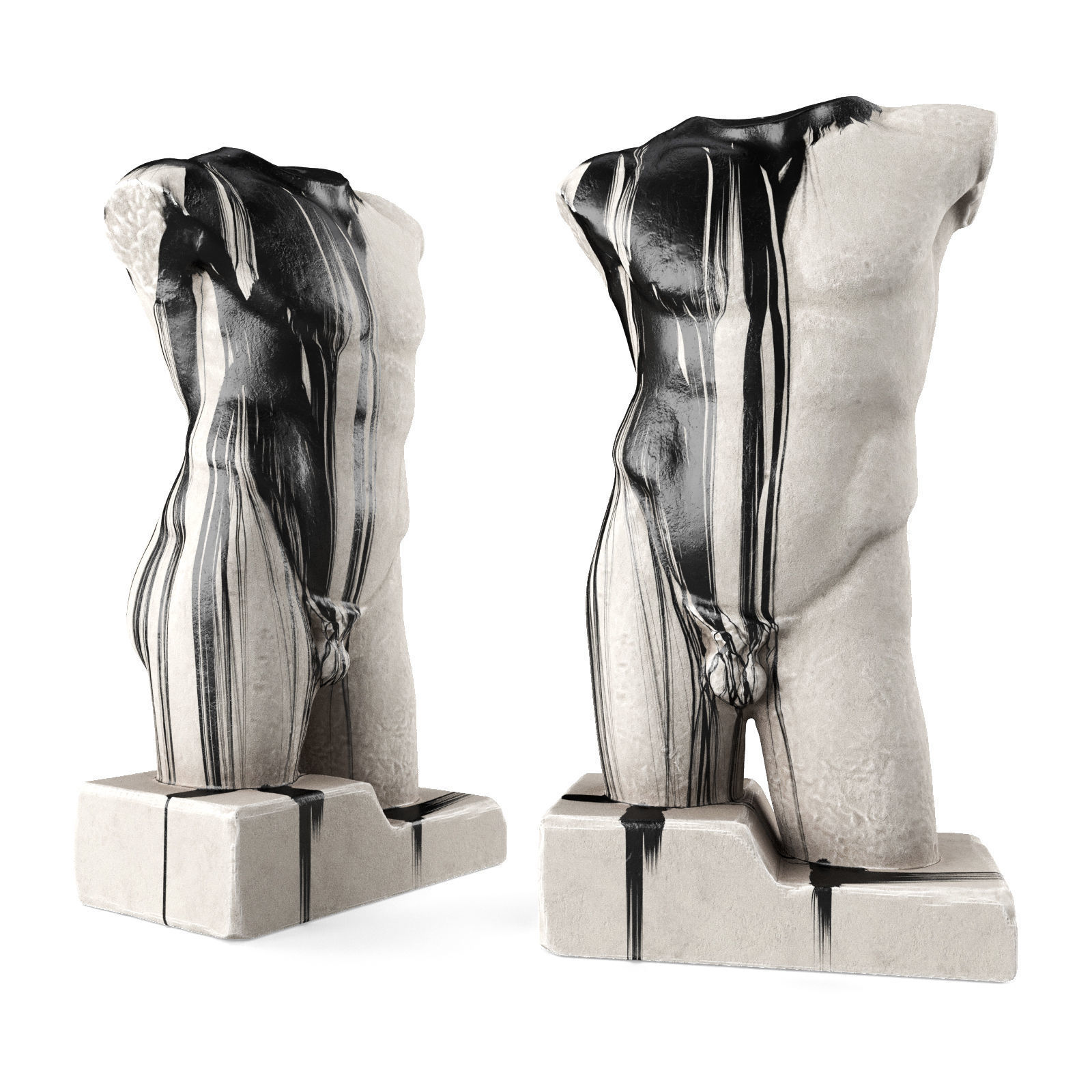 Diadumenos bleeding torso Low-poly 3D model_2