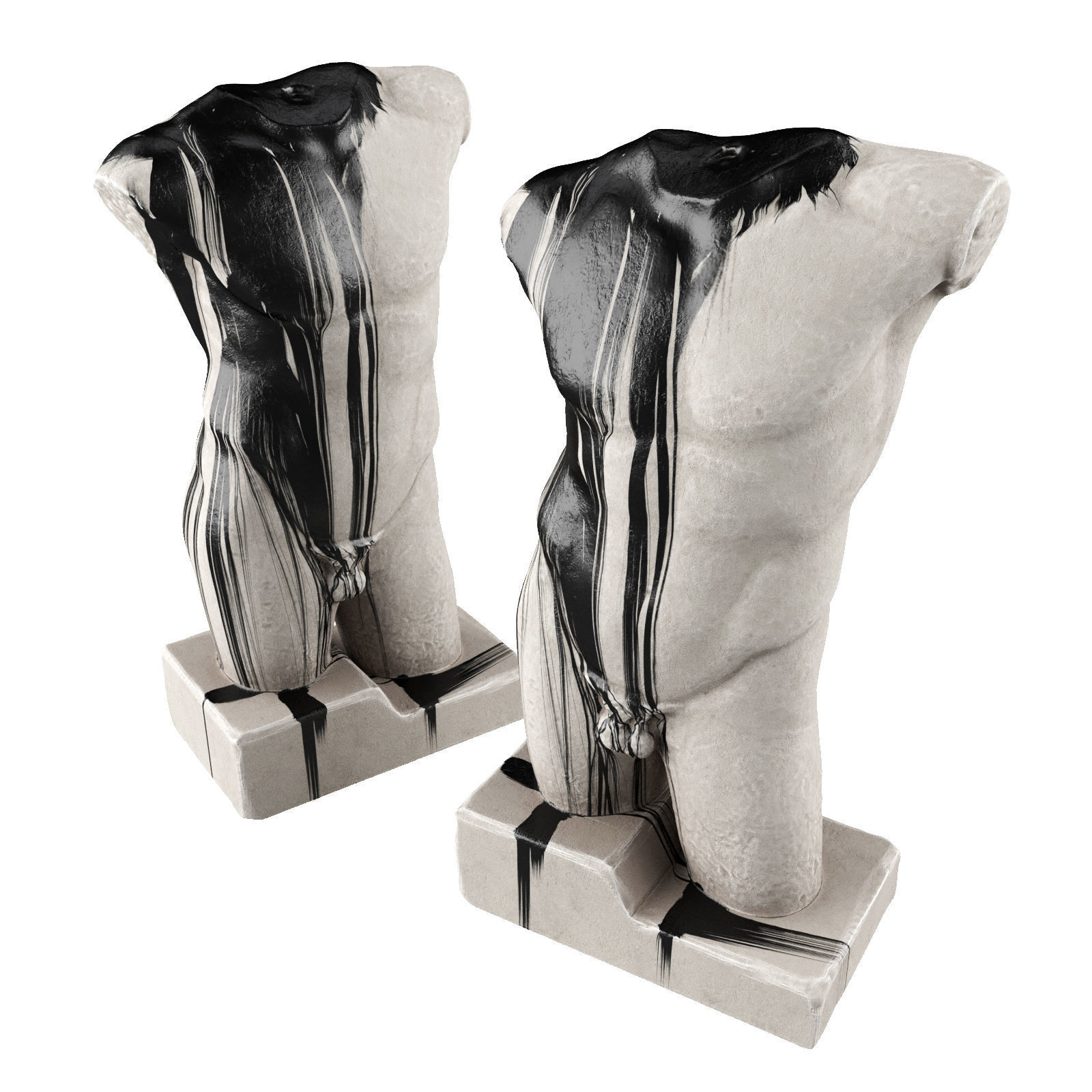 Diadumenos bleeding torso Low-poly 3D model_5