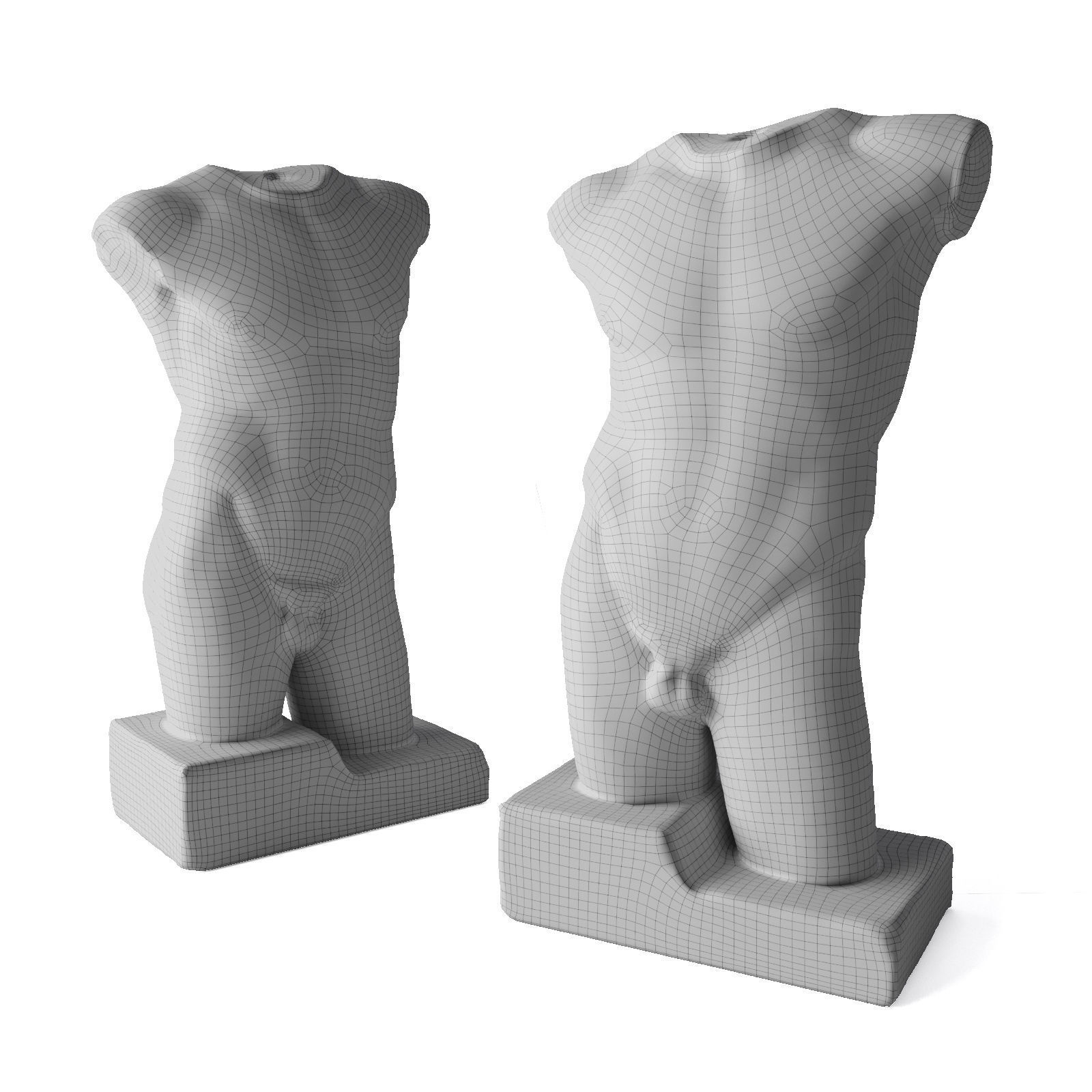 Diadumenos bleeding torso Low-poly 3D model_6